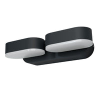 LEDVANCE ENDURA Style 2er-Set Mini-Spots in Dunkelgrau, LED-Outdoor-Wandleuchte mit 340° drehbarem Kopf, IP44-Schutz, ideal für Eingangsbeleuchtung