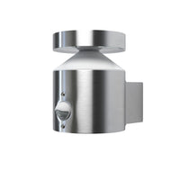 OSRAM ENDURA Style Cylinder Außenwandleuchte mit Sensor 150mm, 3000K, 660lm, 6W, modernes Edelstahl-Design, IP44 für Eingänge und Fassaden