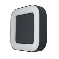 OSRAM ENDURA Style Square quadratische Outdoor-LED-Wand-/Deckenleuchte in Dunkelgrau aus Aluminium, ,  IP44-Schutz, für Terrasse und Balkon