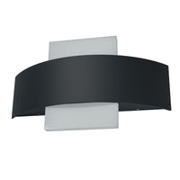 OSRAM ENDURA Style Shield Square LED-Außenleuchte mit Lichtaustritt oben und unten in Dunkelgrau aus Aluminium, IP44-Schutz, für Fassaden-/Eingänge