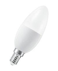 LEDVANCE SMART+ WiFi Candle Dimmable in B-Form, LED-Lampe, Matt, 4,9 W, (ex 40 W), 470 lm, Warmweiß, 2700 K, Wifi, Google Assistant, Amazon Alexa, Dimmbar, 20000 h