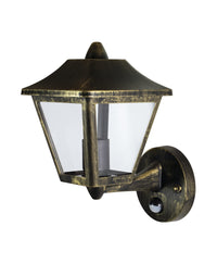 OSRAM ENDURA Classic Deckenleuchte mit Sensor, Schwarz-Gold, E27, IP44, ideal für Außenbereiche, max. 60 W, ohne Leuchtmittel