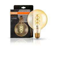 OSRAM VINTAGE 1906® LED Lampe LED CLASSIC GLOBE 4W 820 Gold E27 Gold Socket, 300 lm, 2000 K, Warm Comfort Light-LEDVANCE Shop