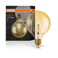 OSRAM VINTAGE 1906® LED Lampe LED CLASSIC GLOBE 2.5W 824 Gold E27, 220 lm, 2400 K, Warm Comfort Light-LEDVANCE Shop