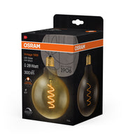 OSRAM VINTAGE 1906® LED Lampe LED CLASSIC Globe Dimmable 4W 820 Gold E27 Golden Socket, 300 lm, 2000 K, Comfort warm white-LEDVANCE Shop