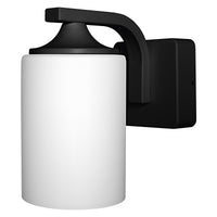 OSRAM ENDURA Classic Wandleuchte, Schwarz, E27, IP43, Aluminiumgehäuse, Glasdiffusor, geeignet für Außenbereiche, ohne Leuchtmittel