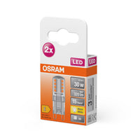 OSRAM LED Stiftsockellampe PIN G9 2.6W 827 Clear G9, 320 lm, 2700 K, Warmweiß, 2er Pack-LEDVANCE Shop