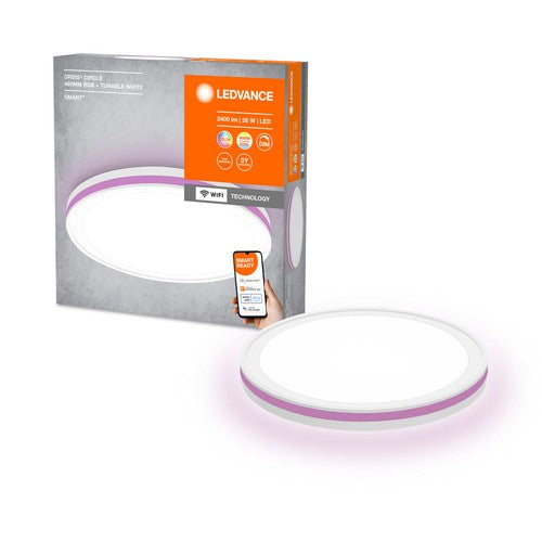 LEDVANCE Wifi SMART+ ORBIS CIRCLE LED Deckenleuchte RGBW mehrfarbig 46cm Tunable Weiß 28W / 3000-6500K weiß-Deckenleuchten-LEDVANCE Shop