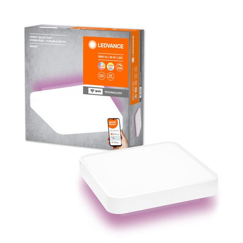 LEDVANCE Wifi SMART+ ORBIS BACKLIGHT LED Deckenleuchte RGBW mehrfarbig 35x35cm Tunable Weiß 28W / 3000-6500K weiß-Deckenleuchten-LEDVANCE Shop