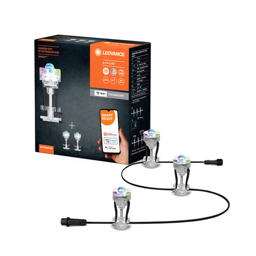 LEDVANCE Wifi SMART+ Outdoor Garden Dot Mini LED Gartenleuchte RGBW mehrfarbig 3 Erweiterung-Lichtbänder & Stripes-LEDVANCE Shop