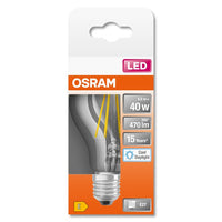 OSRAM LED Retrofit Classic A Lampe klar (ex 40W) 4,5W / 6500K Kaltweiß E27-Leuchtmittel-LEDVANCE Shop