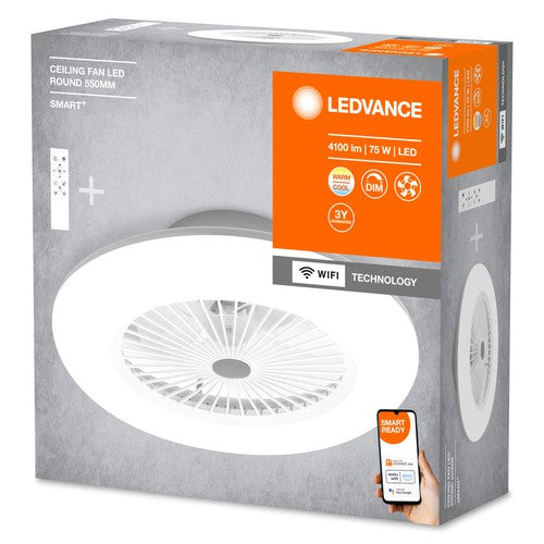 LEDVANCE Wifi SMART+ Deckenleuchte inkl. Deckenventilator 75W Tunable White 3000-6500K inkl. Fernbedienung