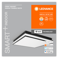 LEDVANCE Wifi SMART+ ORBIS MAGNET LED Deckenleuchte 45x45cm Tunable Weiß 42W / 3000-6500K schwarz-Deckenleuchten-LEDVANCE Shop