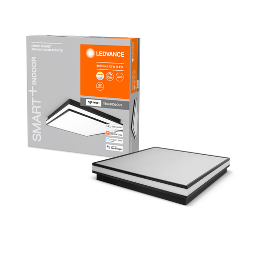 LEDVANCE Wifi SMART+ ORBIS MAGNET LED Deckenleuchte 45x45cm Tunable Weiß 42W / 3000-6500K schwarz-Deckenleuchten-LEDVANCE Shop