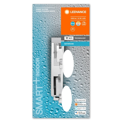 LEDVANCE Wifi SMART+ ORBIS ELYPSE LED Bad Wandleuchte 34cm Tunable Weiß 12W / 3000-6500K-Wandleuchten-LEDVANCE Shop