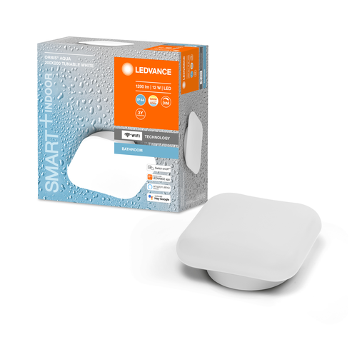 LEDVANCE Wifi SMART+ ORBIS LED AQUA Bad Deckenleuchte 20x20cm Tunable Weiß 12W / 3000-6500K-Deckenleuchten-LEDVANCE Shop