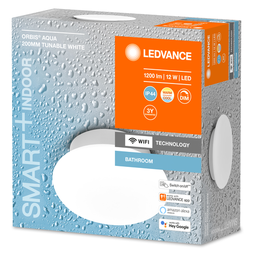 LEDVANCE Wifi SMART+ ORBIS LED AQUA Bad Deckenleuchte 20cm Tunable Weiß 12W / 3000-6500K-Deckenleuchten-LEDVANCE Shop