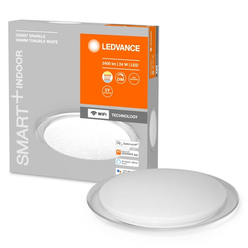 LEDVANCE Wifi SMART+ ORBIS SPARKLE LED Deckenleuchte 46cm Tunable Weiß 24W / 2700-6500K-Deckenleuchten-LEDVANCE Shop