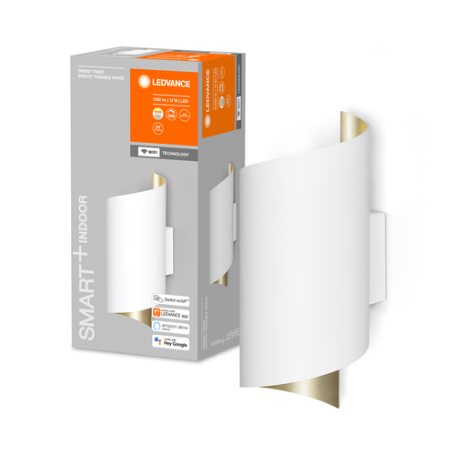 LEDVANCE Wifi SMART+ ORBIS TWIST LED Wandleuchte 23x12,7cm Tunable Weiß 12W / 3000-6500K weiß-Wandleuchten-LEDVANCE Shop