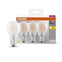 OSRAM LED BASE CLASSIC A Lampe matt (ex 100W) 11W / 2700K Warmweiß E27, 3er Pack-Leuchtmittel-LEDVANCE Shop