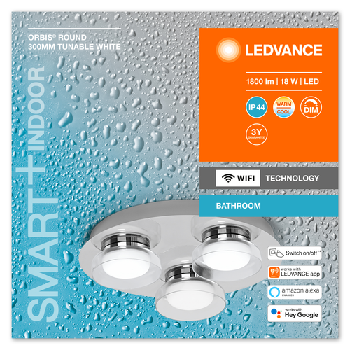 LEDVANCE Wifi SMART+ ORBIS ROUND LED Bad Deckenleuchte 30cm Tunable Weiß 18W / 3000-6500K-Deckenleuchten-LEDVANCE Shop