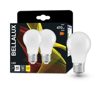 BELLALUX LED-Lampe, Sockel E27, Warmweiß (2700K), Matt, Birnenform, Ersatz für herkömmliche 40W-Glühbirne, Doppel-Pack-Leuchtmittel-LEDVANCE Shop