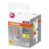 OSRAM LED Stiftsockellampe BASE PIN G9 LED-Lampe CL40 non-dimmable 4.2W, G9 , Warmweiß 5er Pack-Leuchtmittel-LEDVANCE Shop