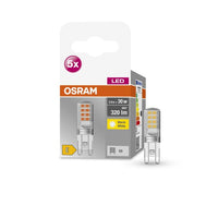 OSRAM LED Stiftsockellampe BASE PIN G9 LED-Lampe CL30 non-dimmable 2.6W , Warmweiß 5er Pack-Leuchtmittel-LEDVANCE Shop