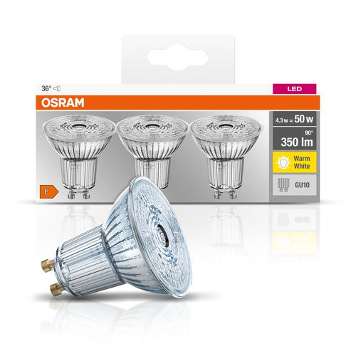 OSRAM LED BASE Spot PAR16 50 36° 4.3 W/2700K GU10 , Warmweiß-Leuchtmittel-LEDVANCE Shop