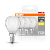 OSRAM LED Base LED Lampe matt (ex 40W) 4W / 2700K Warmweiß E14 3er Pack-Leuchtmittel-LEDVANCE Shop